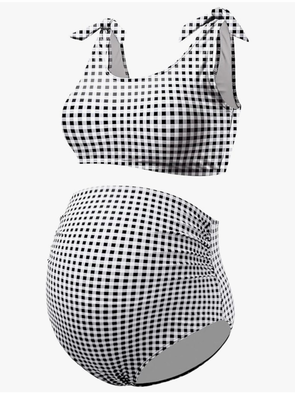 Maternity Bikini Two Piece Pregnancy Swimsuit High Waist Swimwear Size 2XL